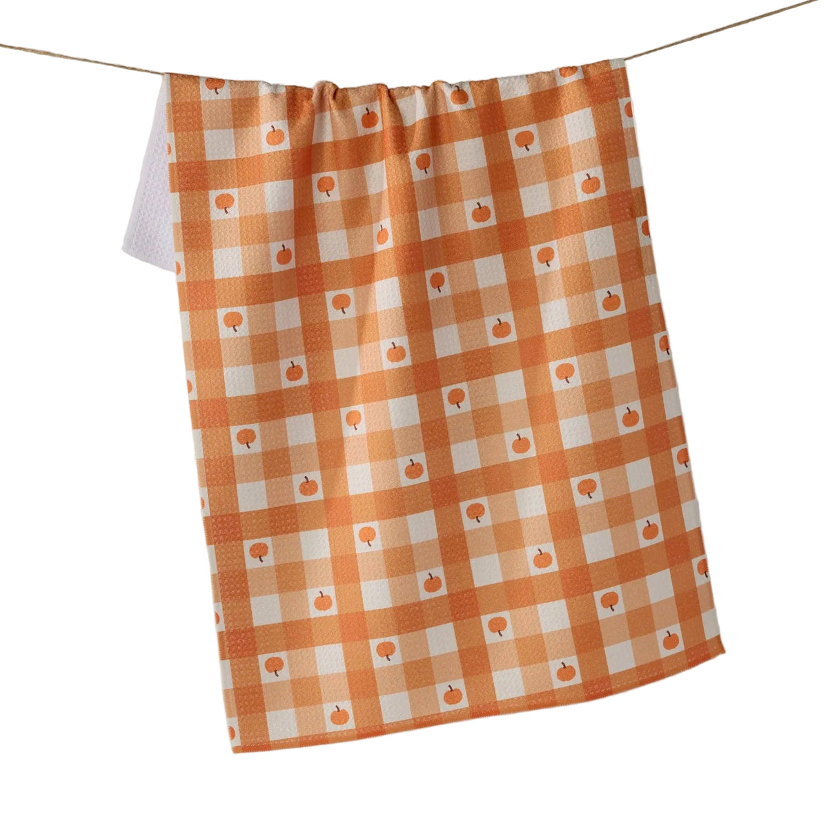 Geometry Tea Towel- Pumpkin Check