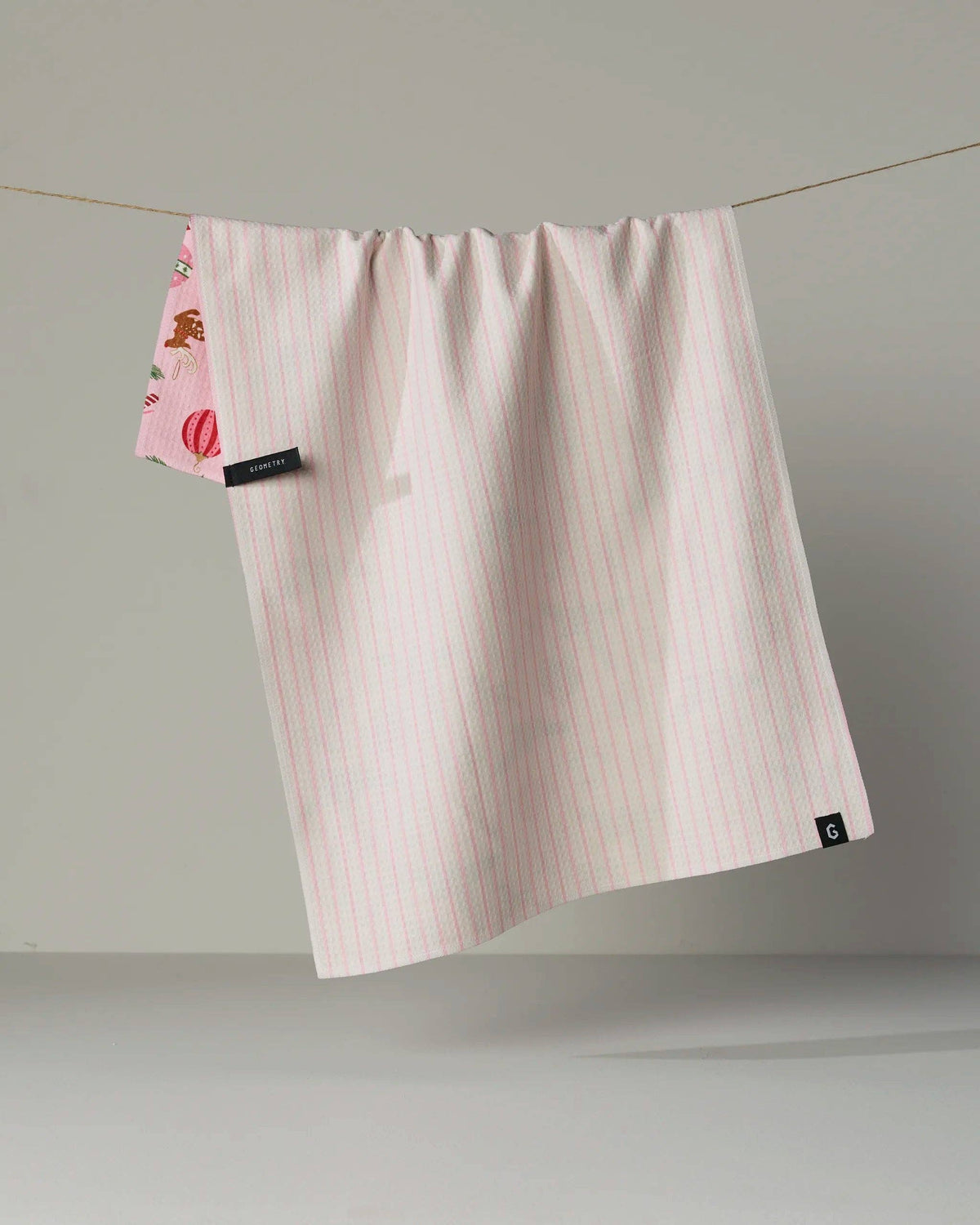 Geometry Luxe Kitchen Towel- Pink Tidings
