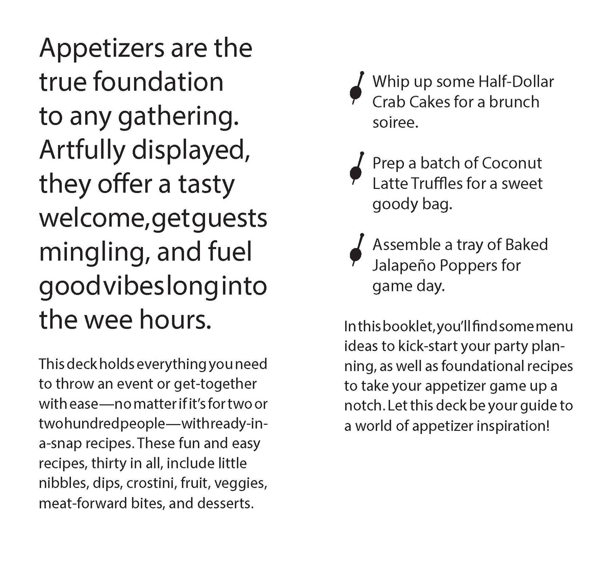 Appetizer Deck of Recipe Cards