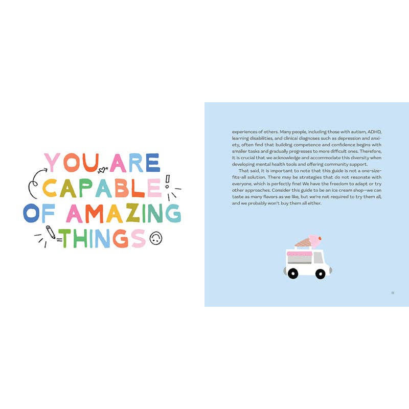 Motivational quote 'You are capable of amazing things' with a colorful text design on a gradient background.