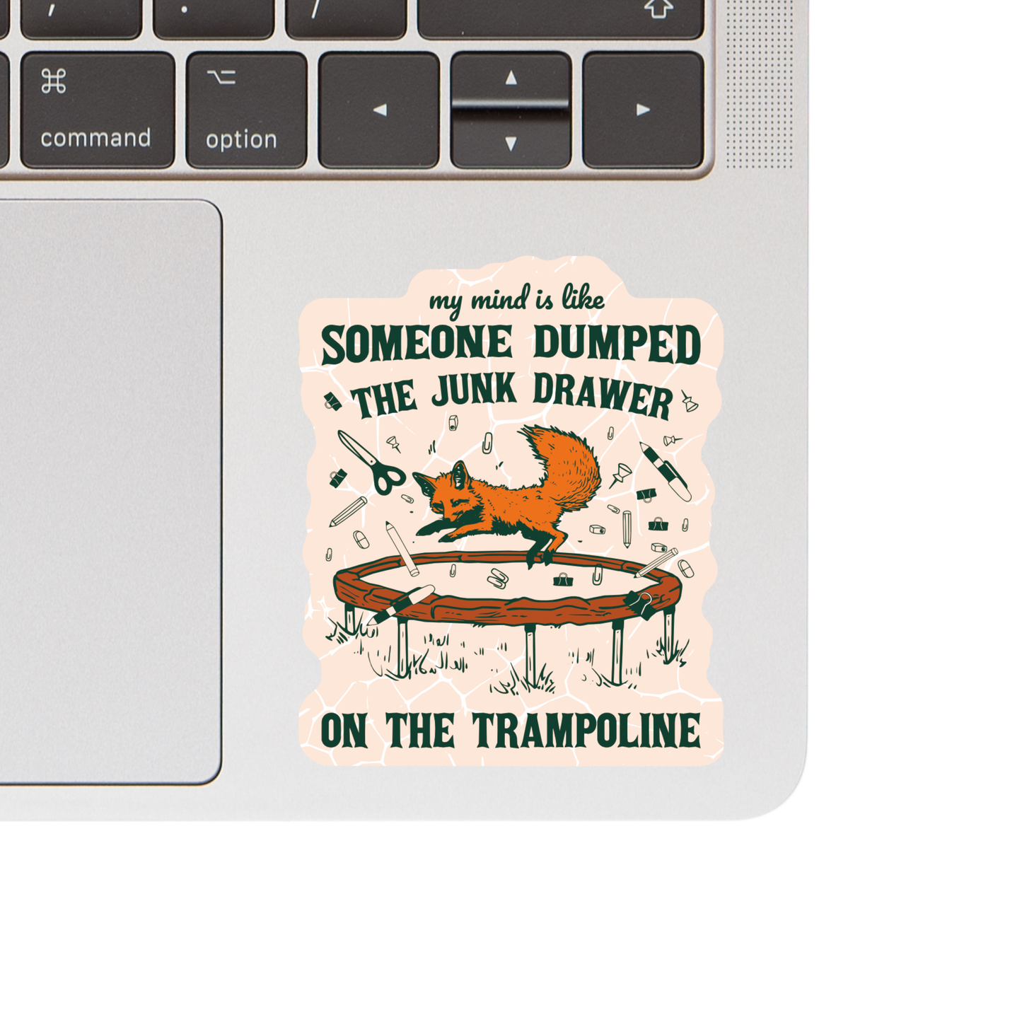 Mental Health Fox Junk Funny High Quality Vinyl Sticker