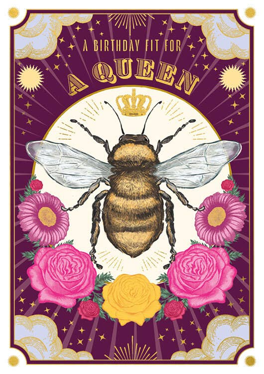 Bee Queen Birthday Greeting Card