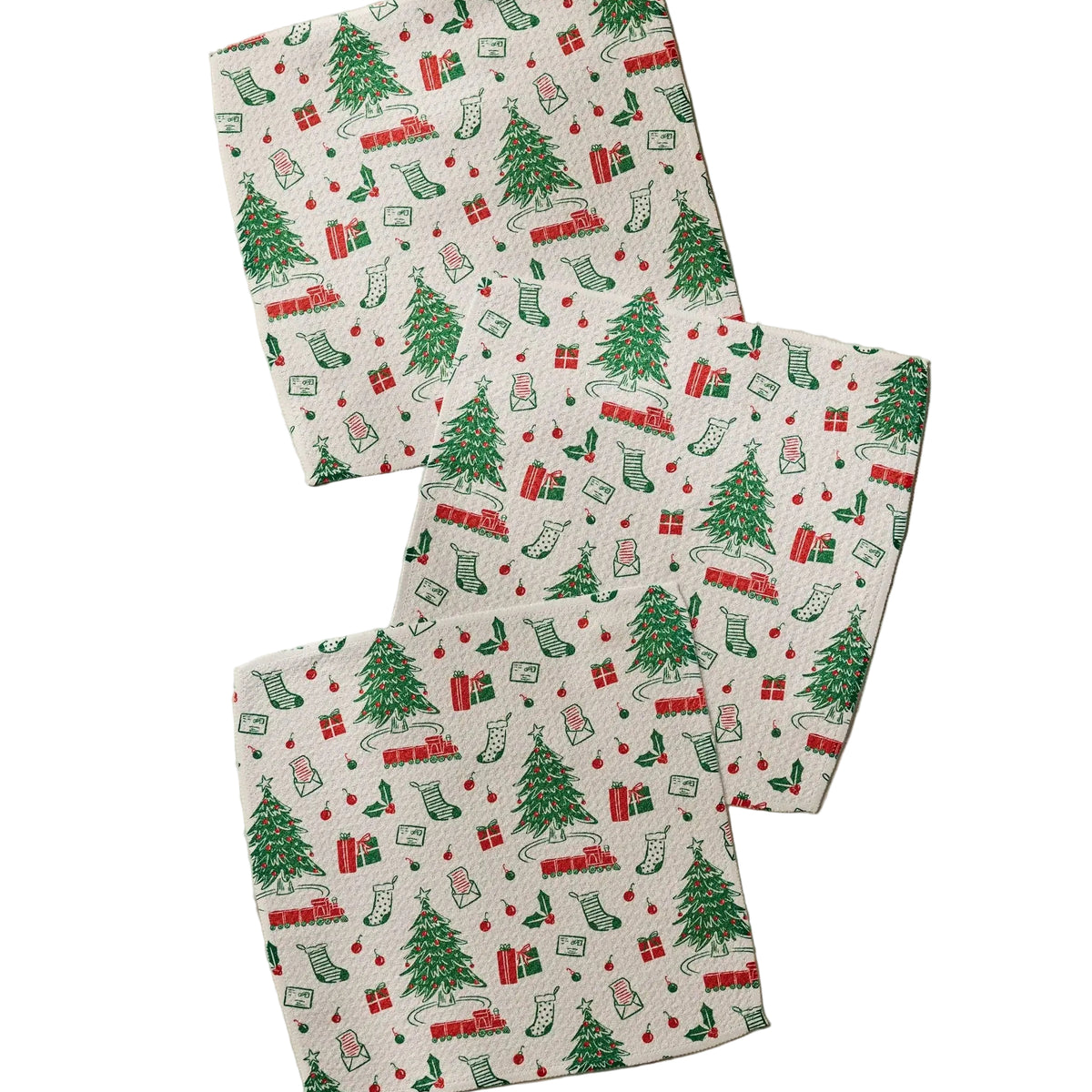 Geometry Dishcloth Set- Holiday Jubilee