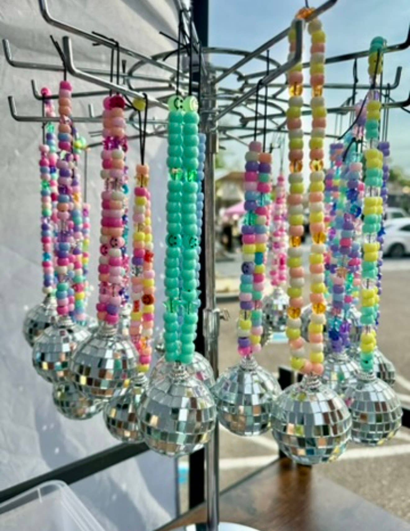 Disco Ball Car Charm