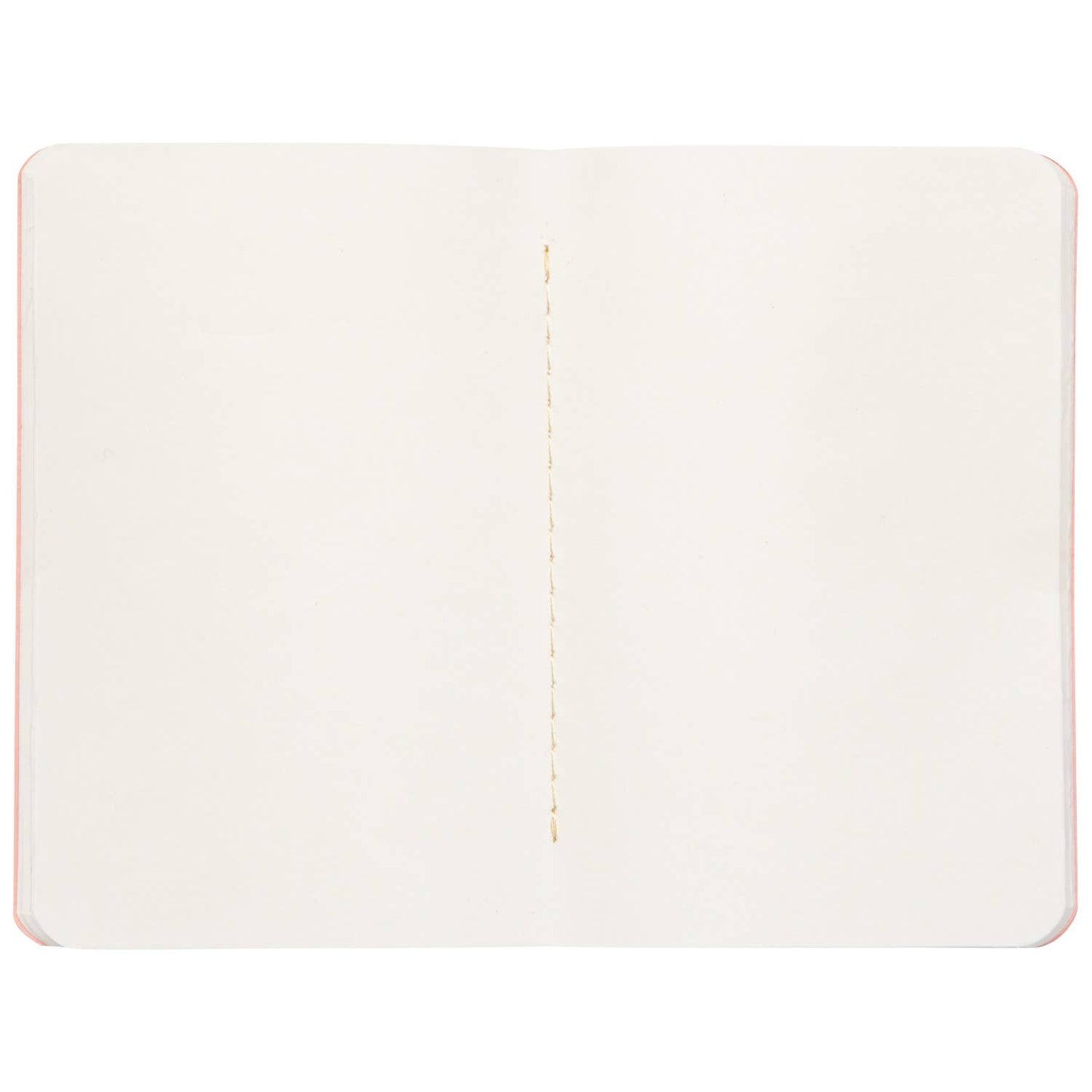 Open notebook with blank pages on a white background