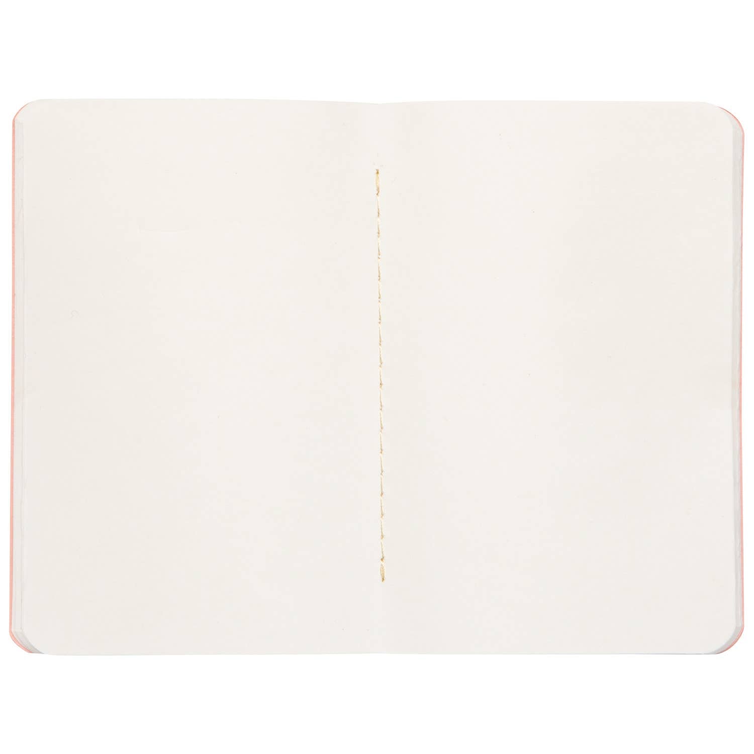 Open notebook with blank pages on a white background