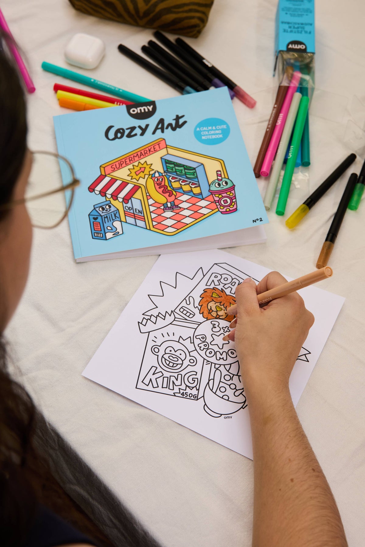 Cozy Art Coloring Book- Market