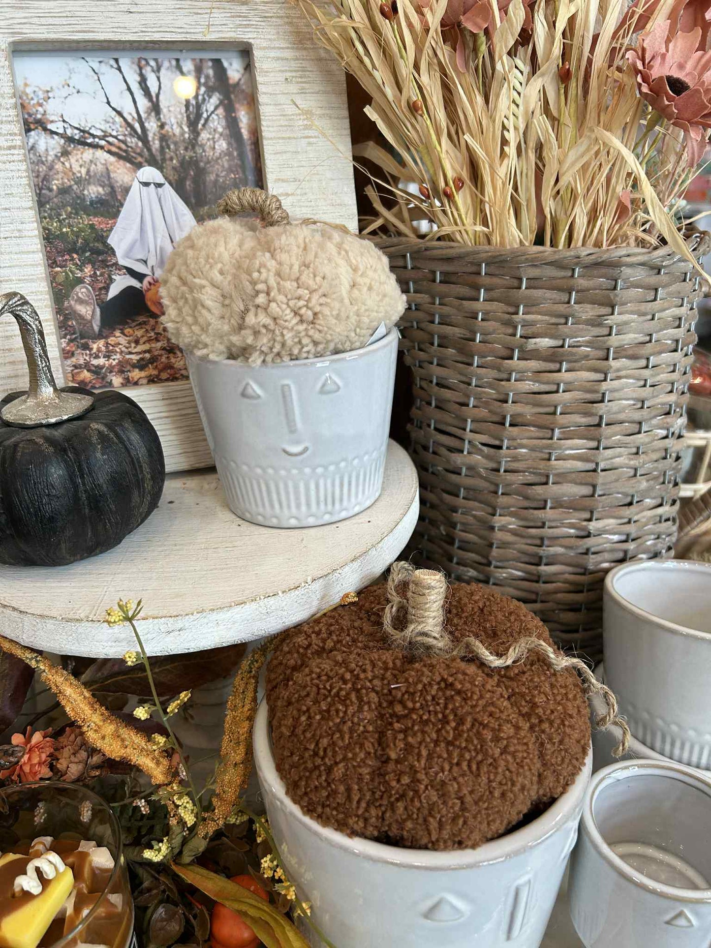 Sherpa Pumpkin With Jute Stem (Brown)