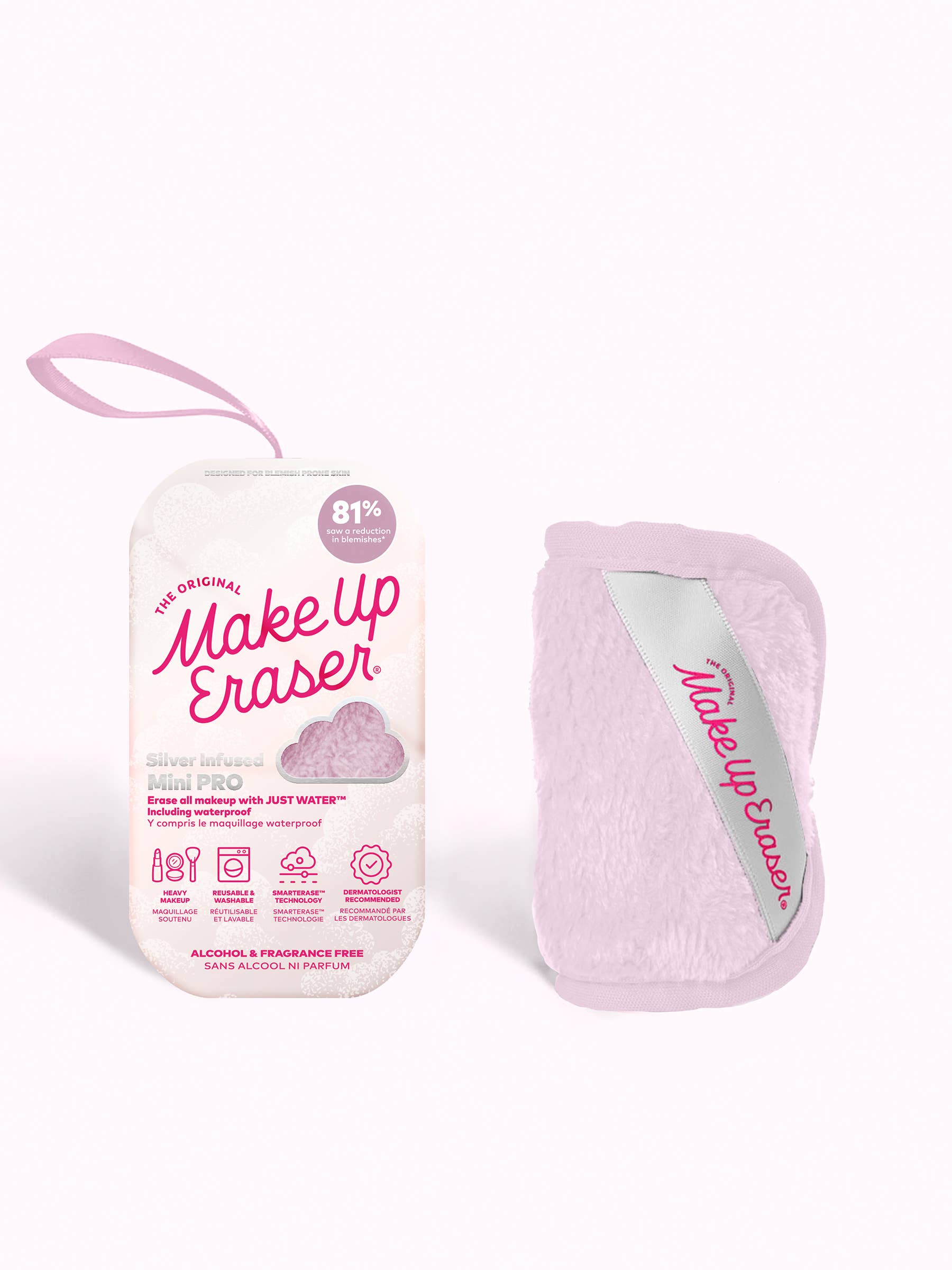 Makeup Eraser with packaging on a white background