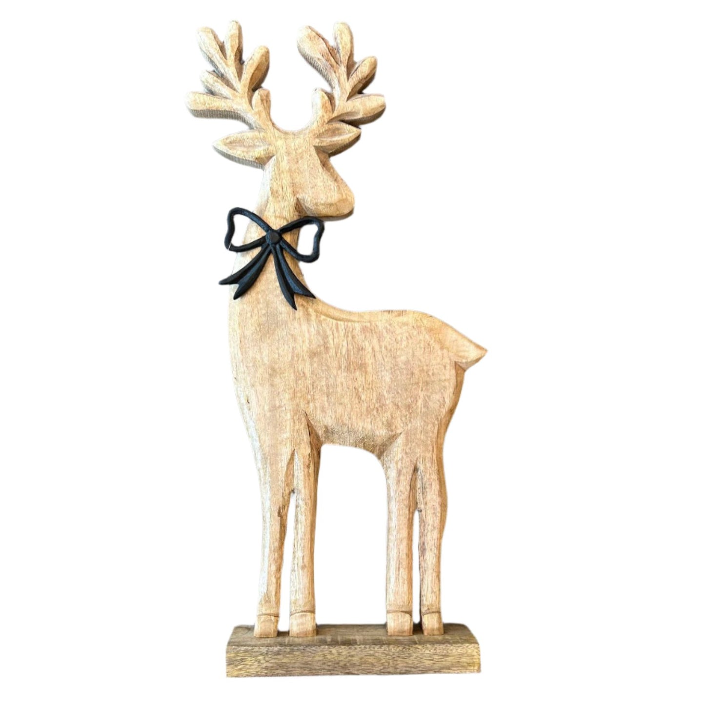 Wooden Reindeer with an Aluminum Bowtie 32x15