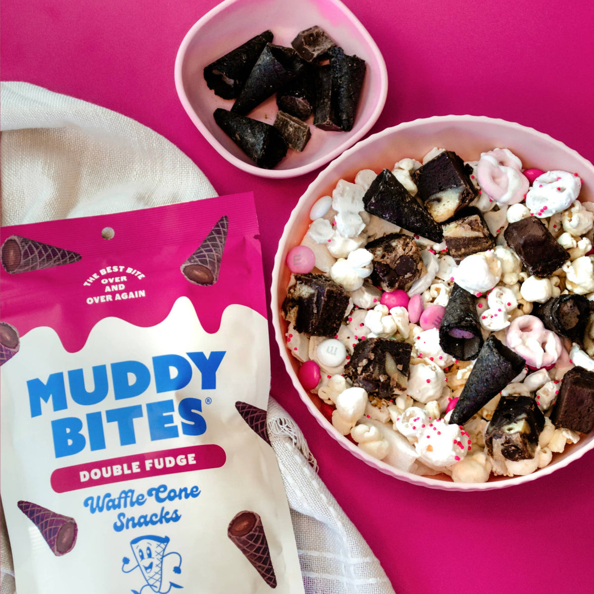 Double Fudge Waffle Cone Muddy Bites