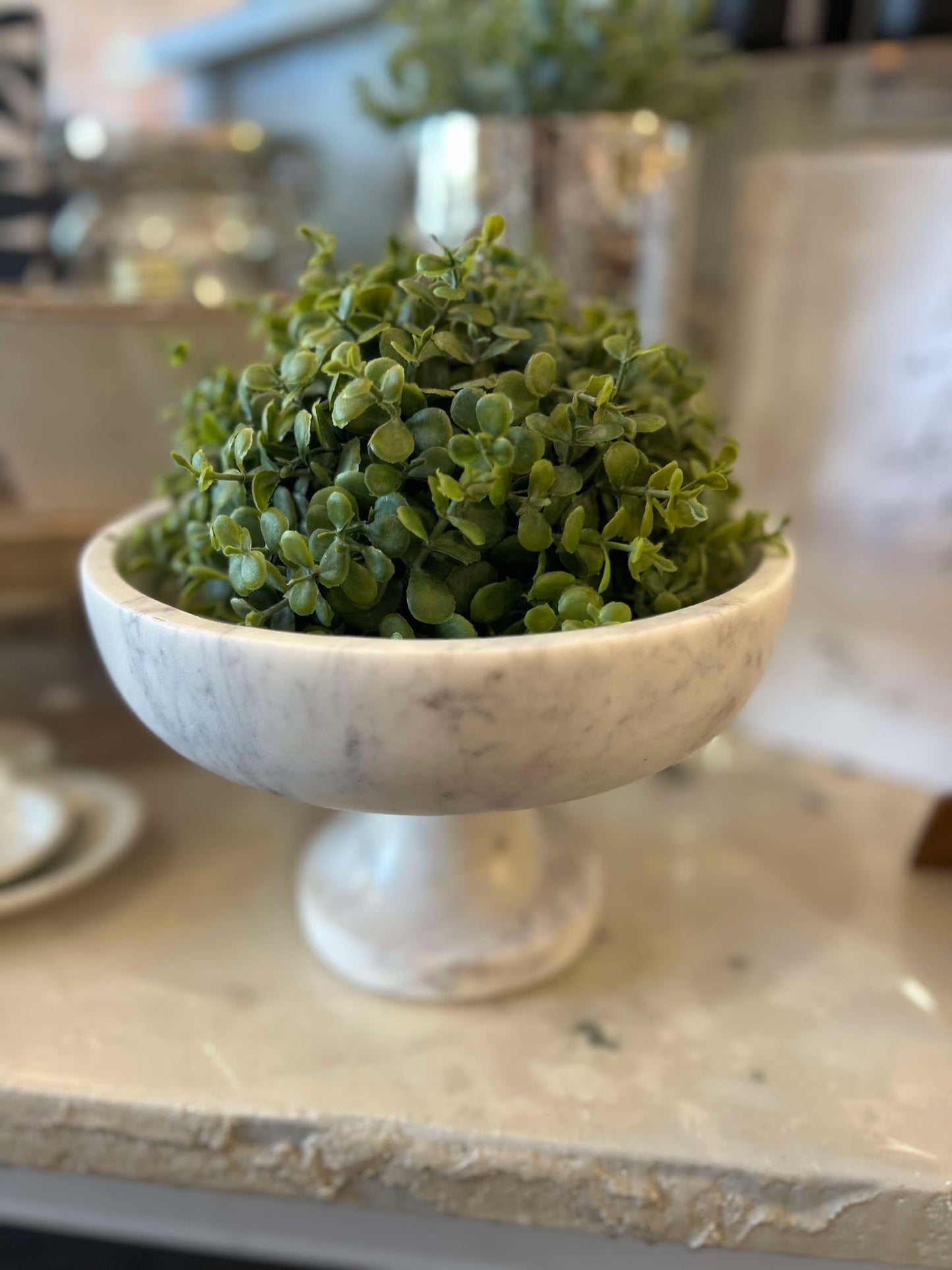 White Marble Raised Bowl