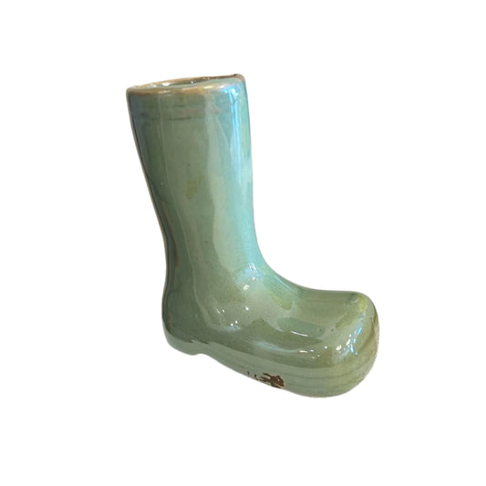 Mini Green Rainboot Vase