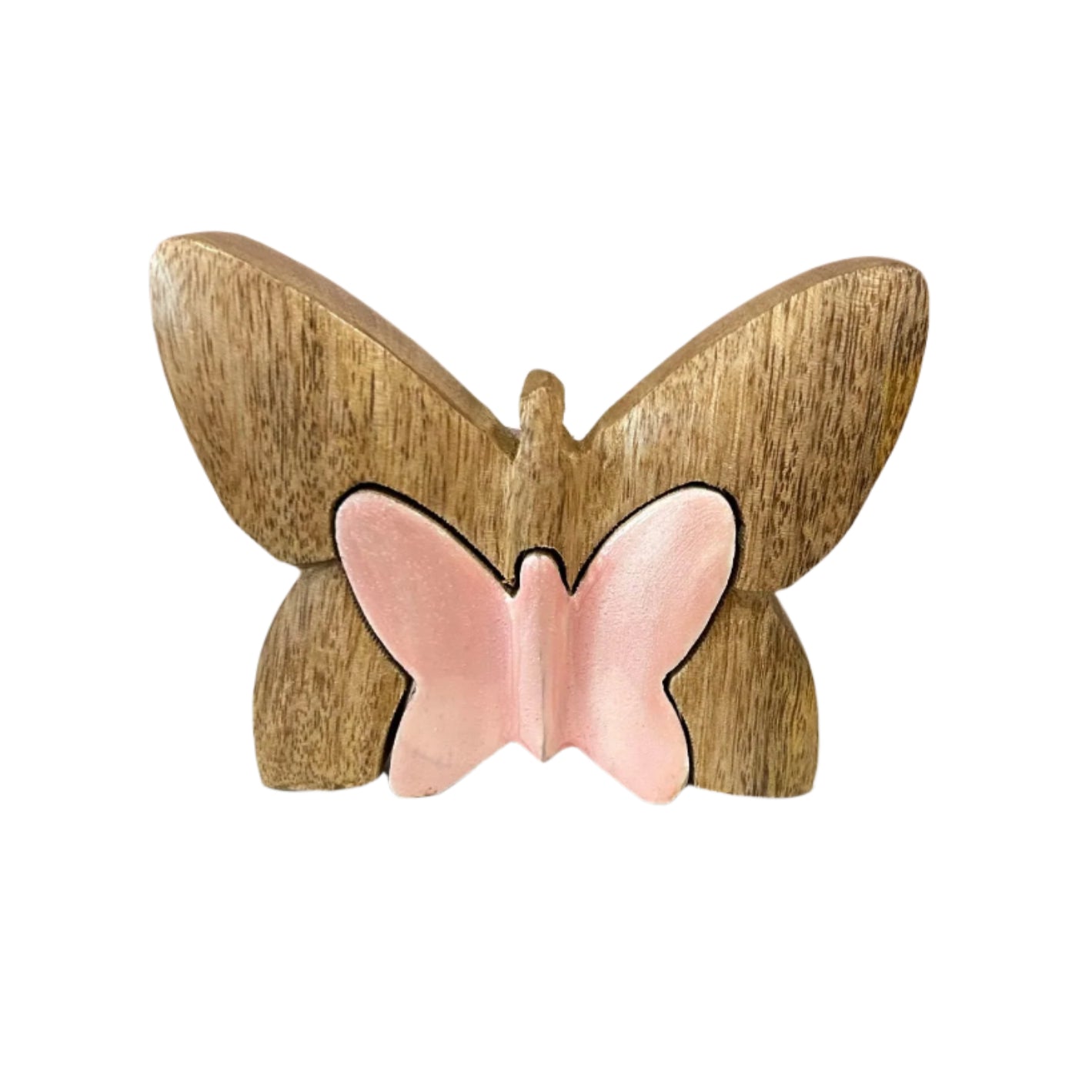 Natural and Pink Butterfly Blocks Lg