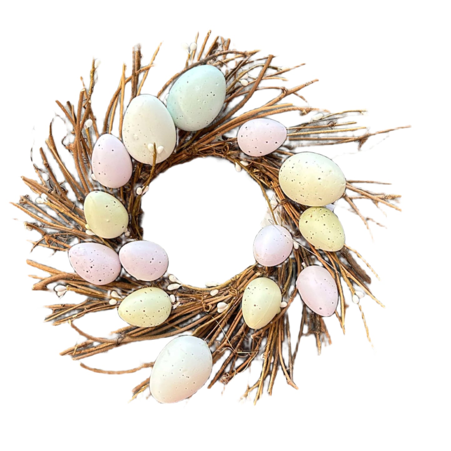 Egg Wreath With Natural Twigs