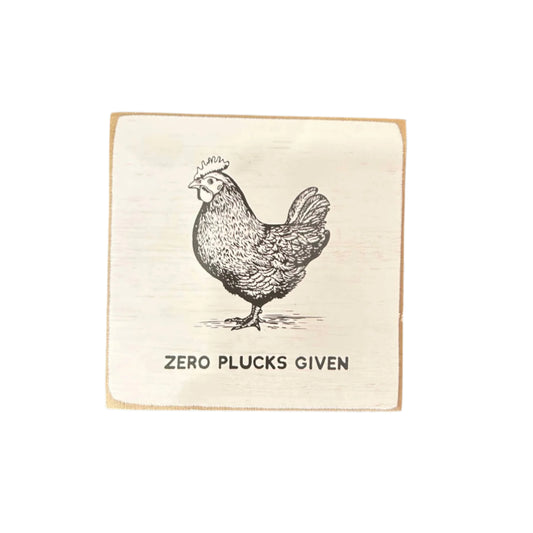 Zero Plucks Given Wood Block