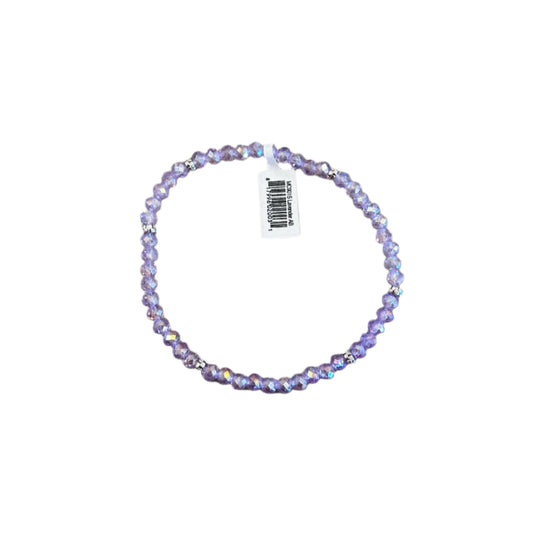 Mini Crystal Bracelet w/ Silver Accent- Lavender