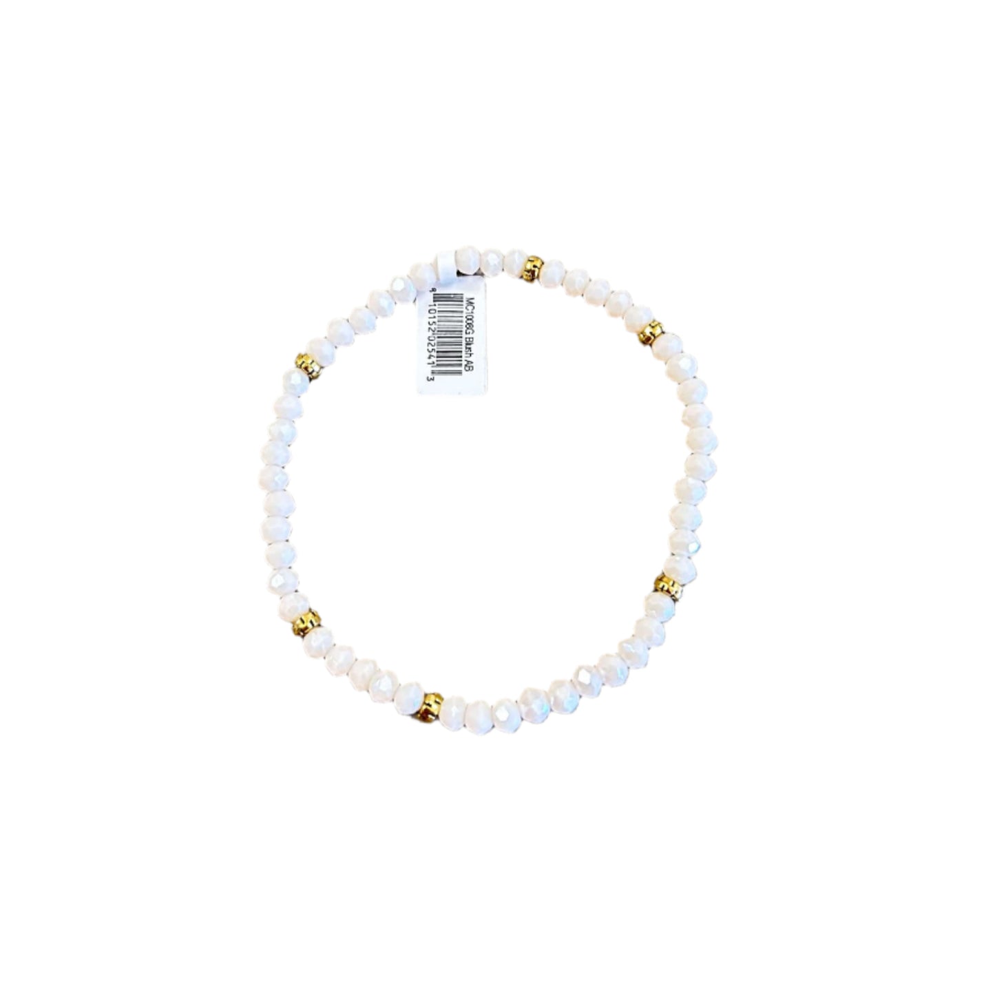 Mini Crystal Bracelet w/ Gold Accent- Blush