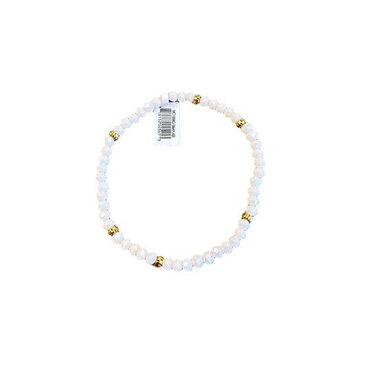 Mini Crystal Bracelet w/ Gold Accent- Blush