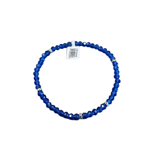 Mini Crystal Bracelet w/ Silver Accent- Royal Crystal