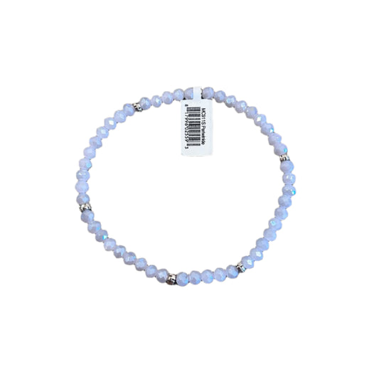 Mini Crystal Bracelet w/ Silver Accent- Periwinkle