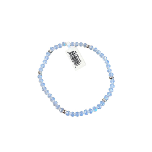 Mini Crystal Bracelet w/ Silver Accent- Opal