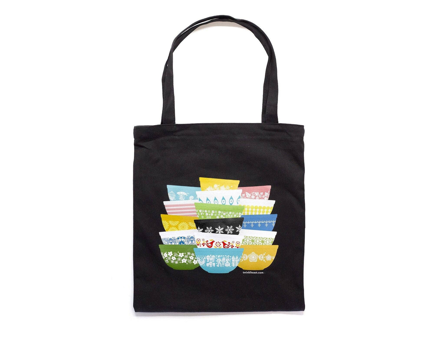 Pyrex-Inspired Zipper Tote Bag – Retro Pocket Tote