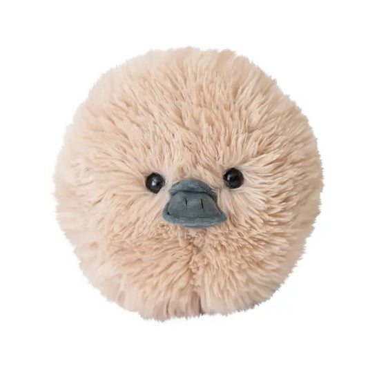 Plush toy resembling a platypus on a white background