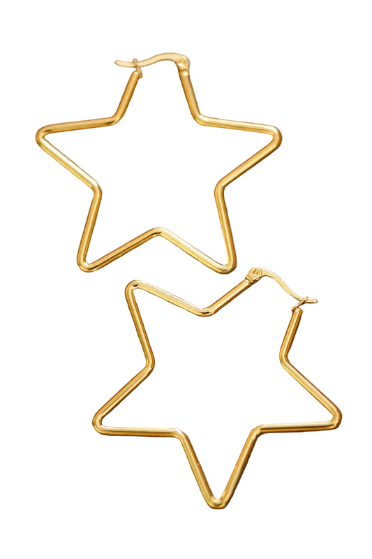Baby You're a Star Gold Plated Hoop Earrings