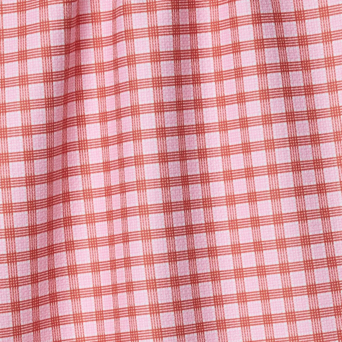 Close-up of red and white checkered fabric