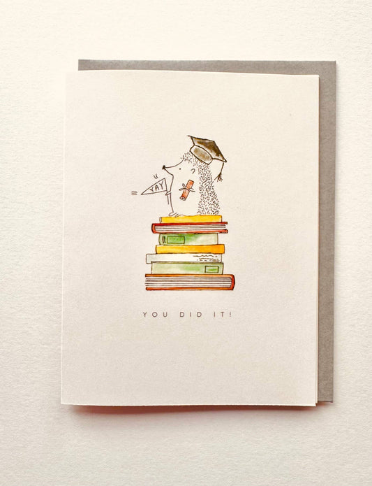 Hedgehog Graduation Card Graduation