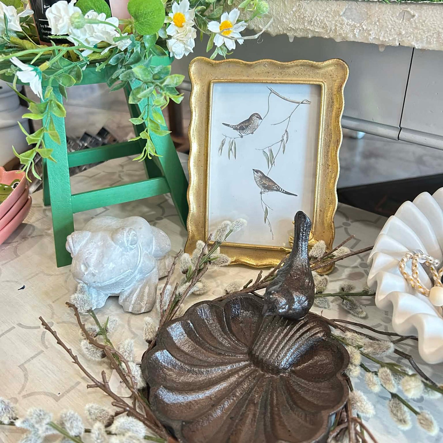 Cement Frog Garden  Decor