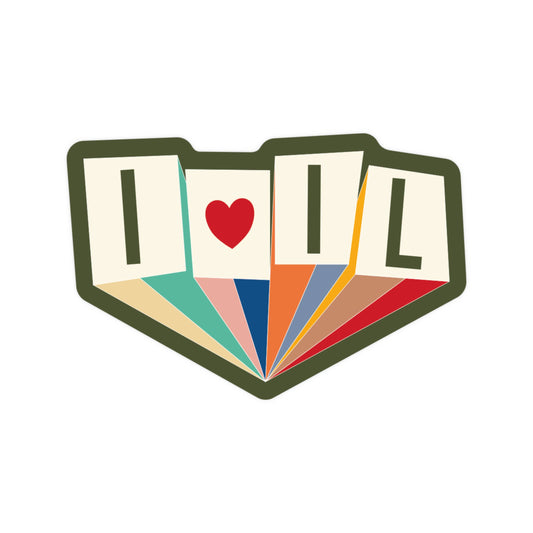 I Love IL 3D Effect Sticker