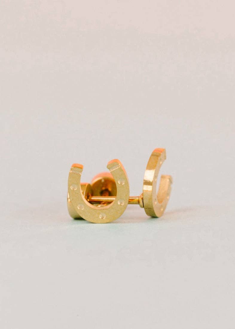 Pierced Co. Flatback Earring-Lucky You Horseshoe