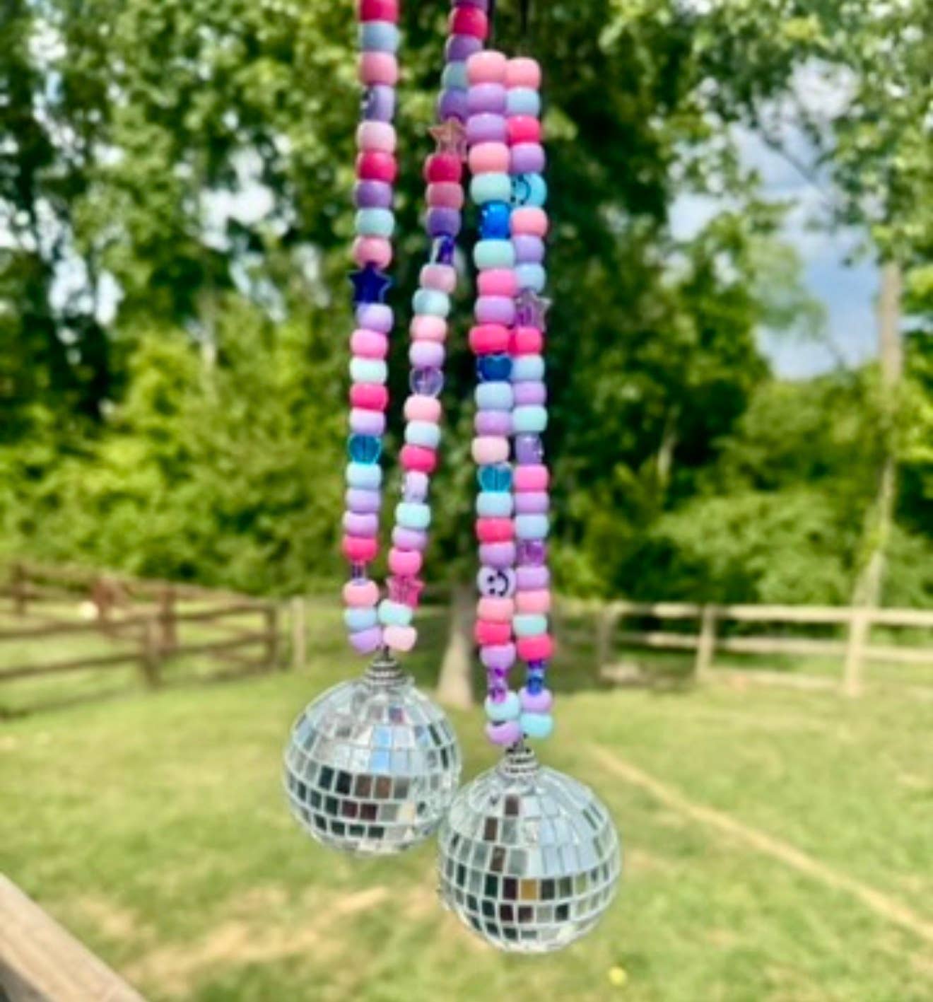 Disco Ball Car Charm