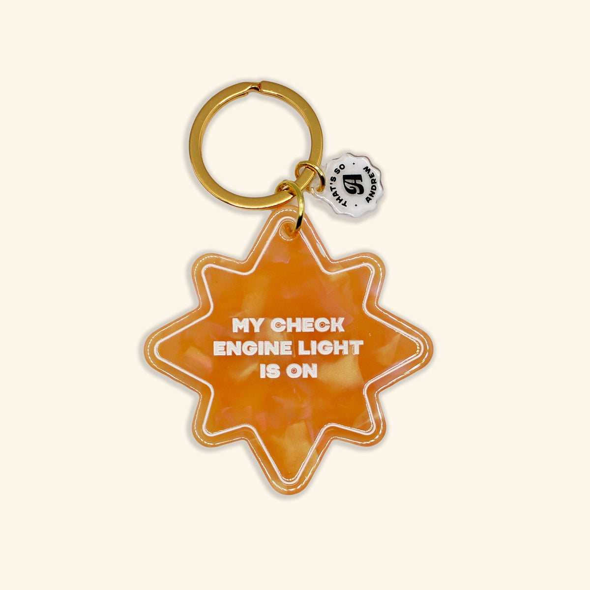 Motel Style Keychain- Check Engine Light is On