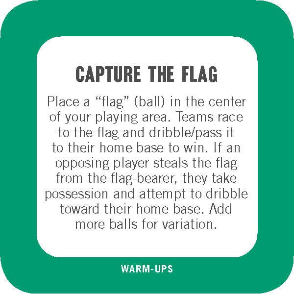 Instructional text on capture the flag game with a green border