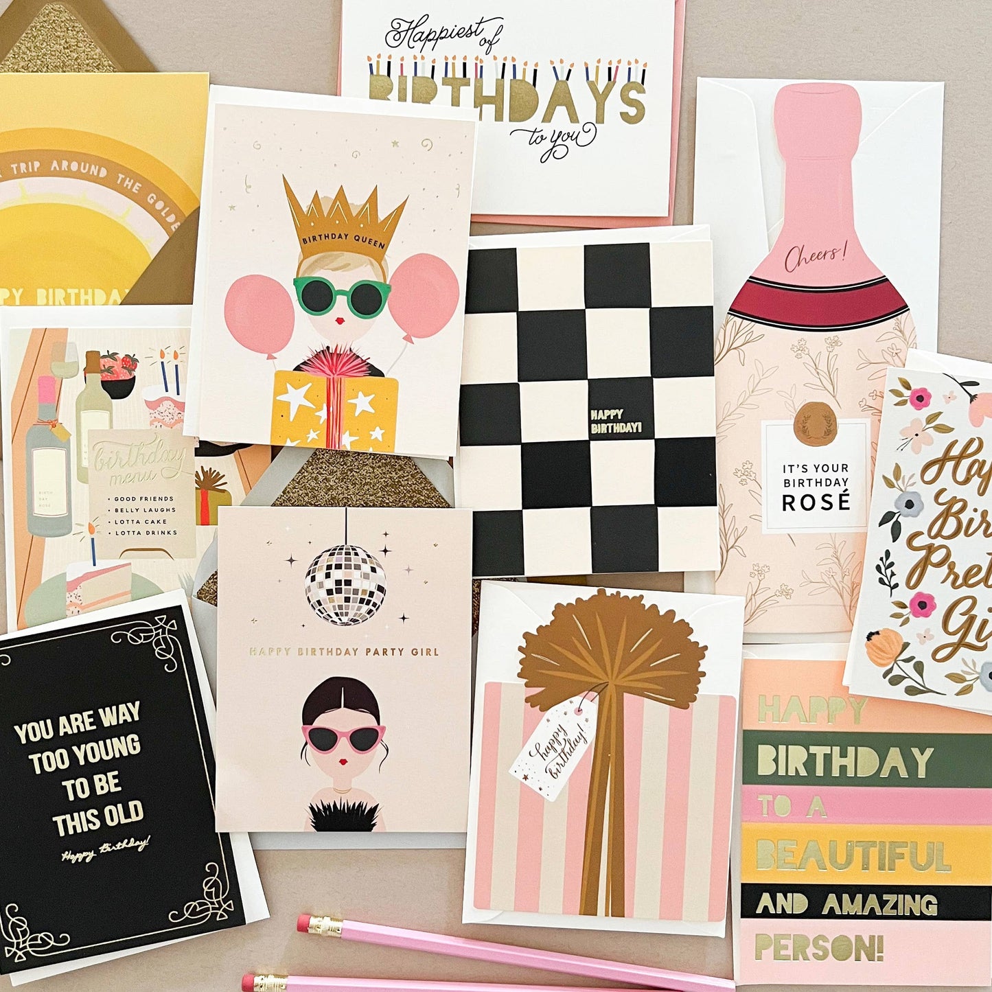 Beautiful Amazing Colorblock Birthday Card
