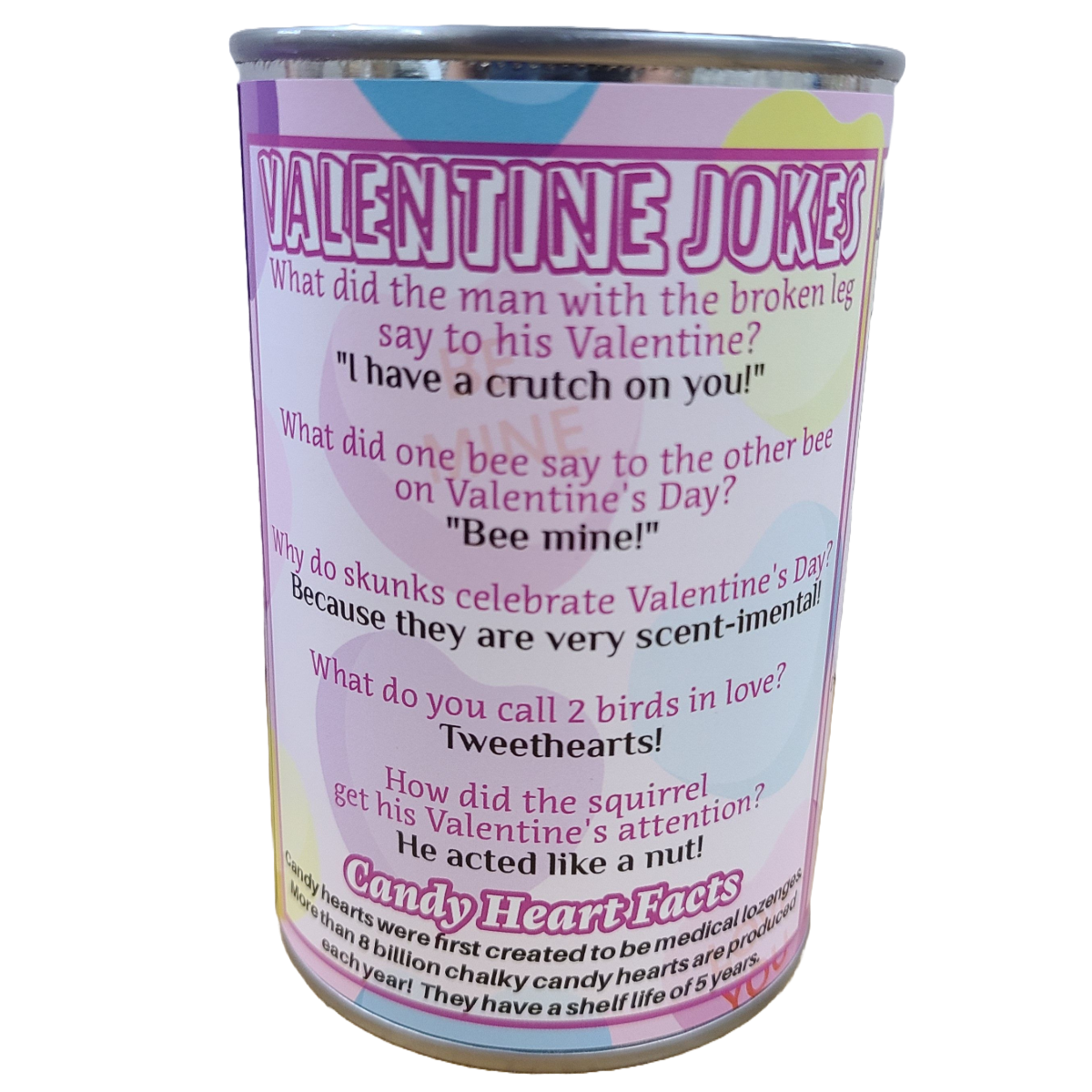 Canned Be Mine Candy Heart | Funny Jokes Valentine Plush