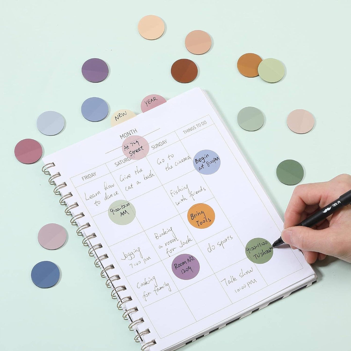 Transparent Round Sticky Notes- 560 Pcs