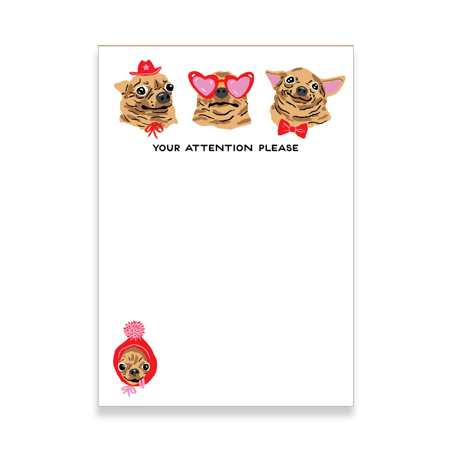 Your Attention Please Dogs Notepad