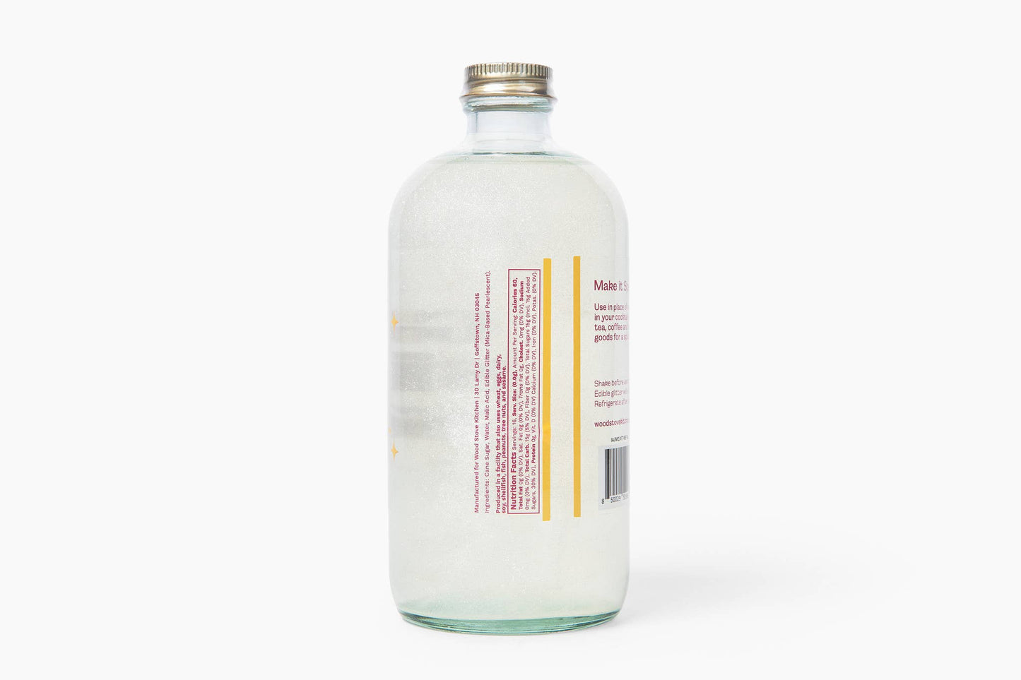 Glitter Simple Syrup, 16 fl oz with Edible Glitter