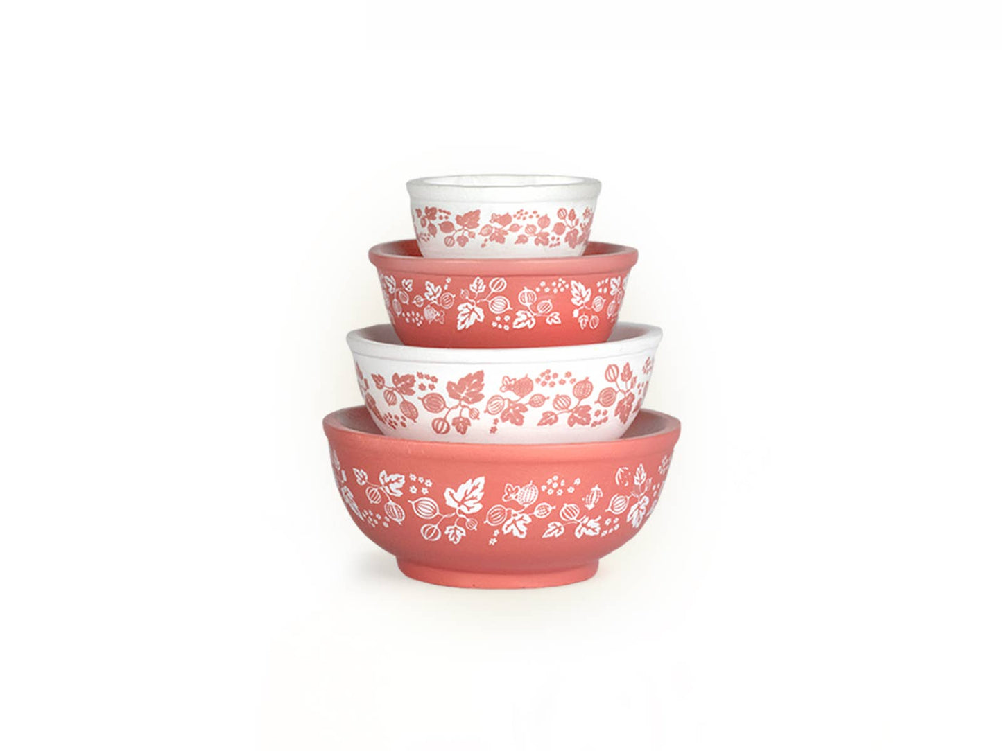 Mini Pyrex-Inspired Mixing Bowls – Retro Stackable Set
