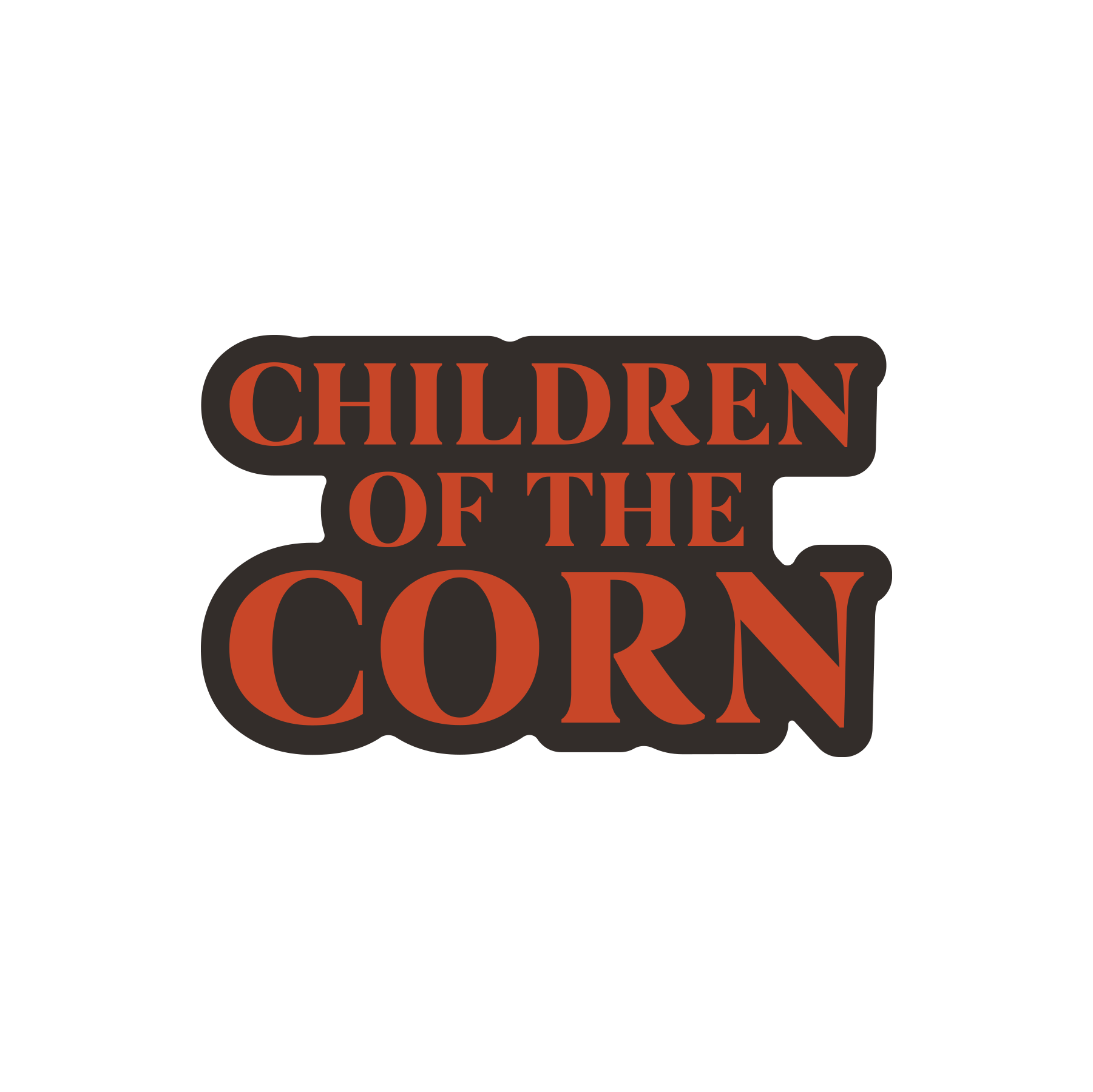 Logo for 'Children of the Corn' with red text on a black background