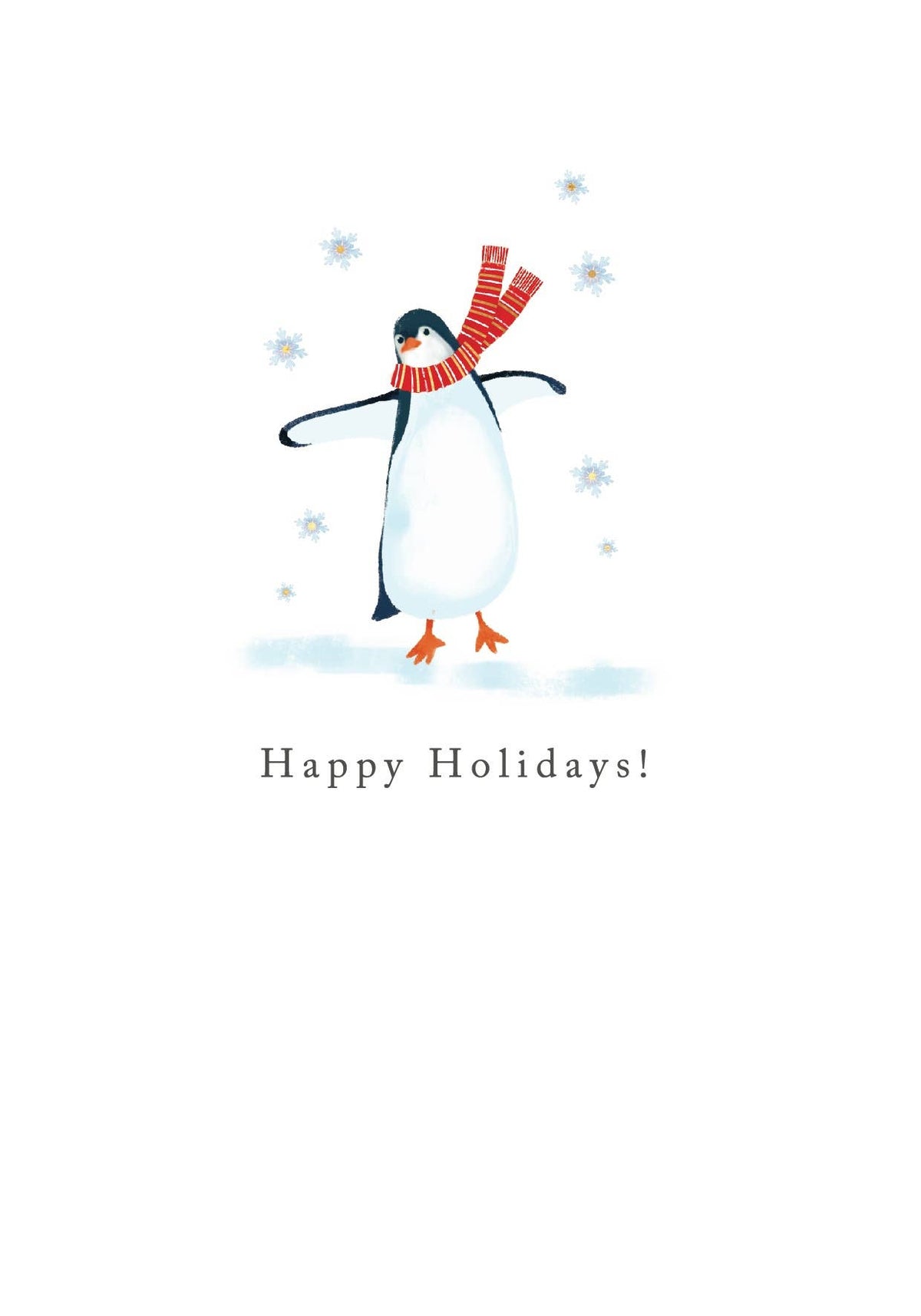 Happy Holidays Penguin Card