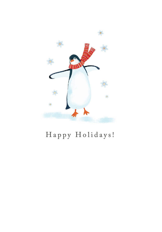 Happy Holidays Penguin Card