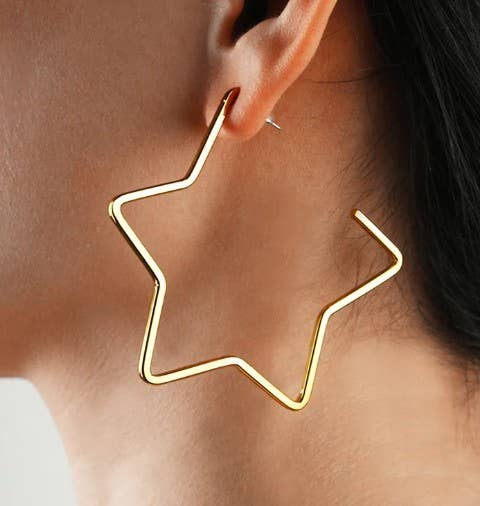 18K Stainless Steel Waterproof Tarnish Free Hoops