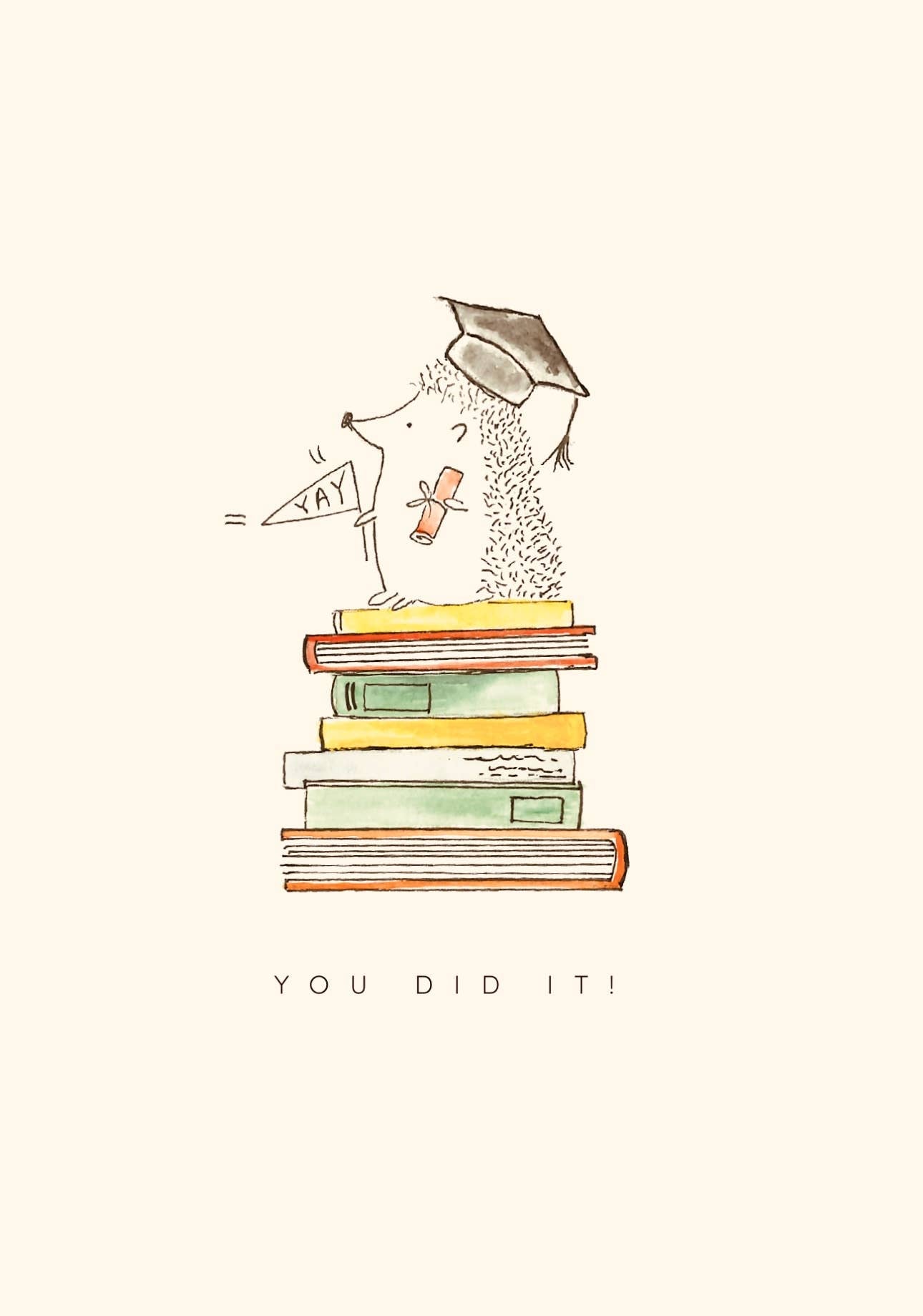 Hedgehog Graduation Card Graduation