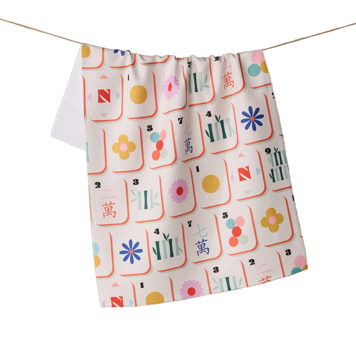 Geometry Tea Towel- Tile Toss Mahjong