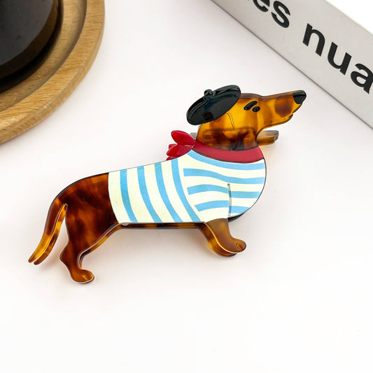 Cute Dog Hair Claw Clip